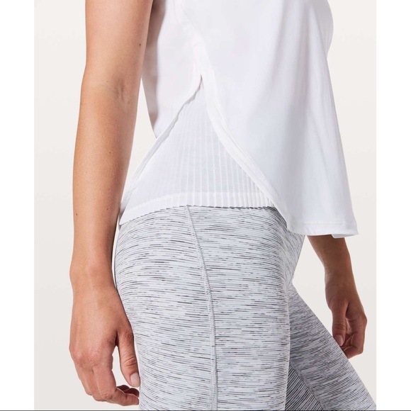 lululemon athletica Tops - Lululemon Just Pleat It Short Sleeve Top White